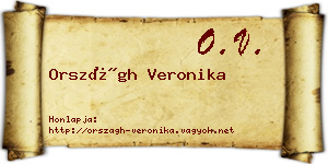 Országh Veronika névjegykártya