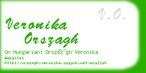 veronika orszagh business card